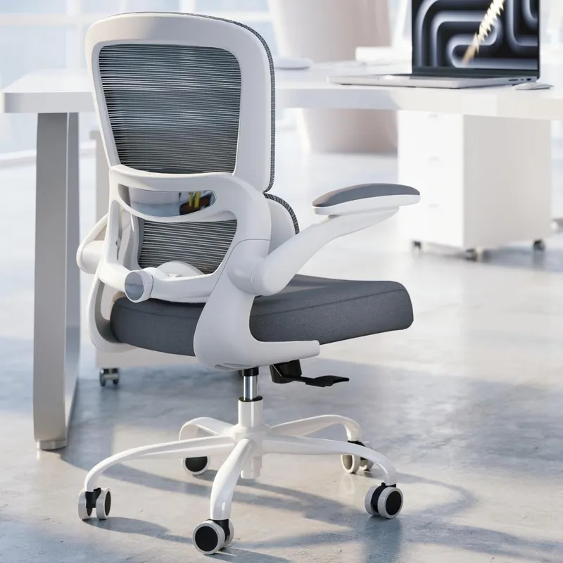 TRALT Ergonomic Desk Chair with Adjustable Lumbar Support white